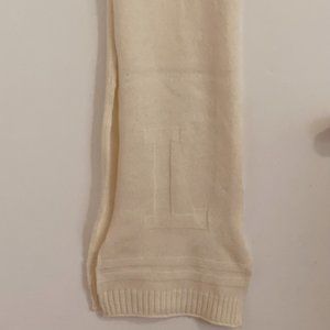 Lacoste Cream Colored Wool Blend Scarf